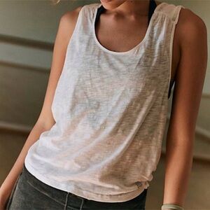 FP Movement by Free People White Slub Tank Top